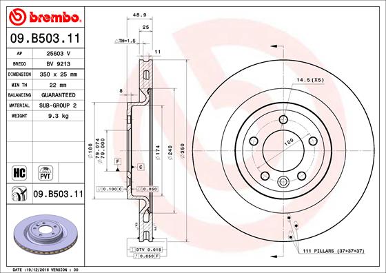 Brembo Remschijven 09.B503.11