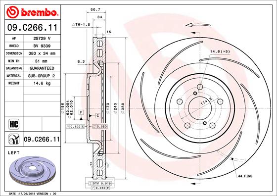 Brembo Remschijven 09.C266.11