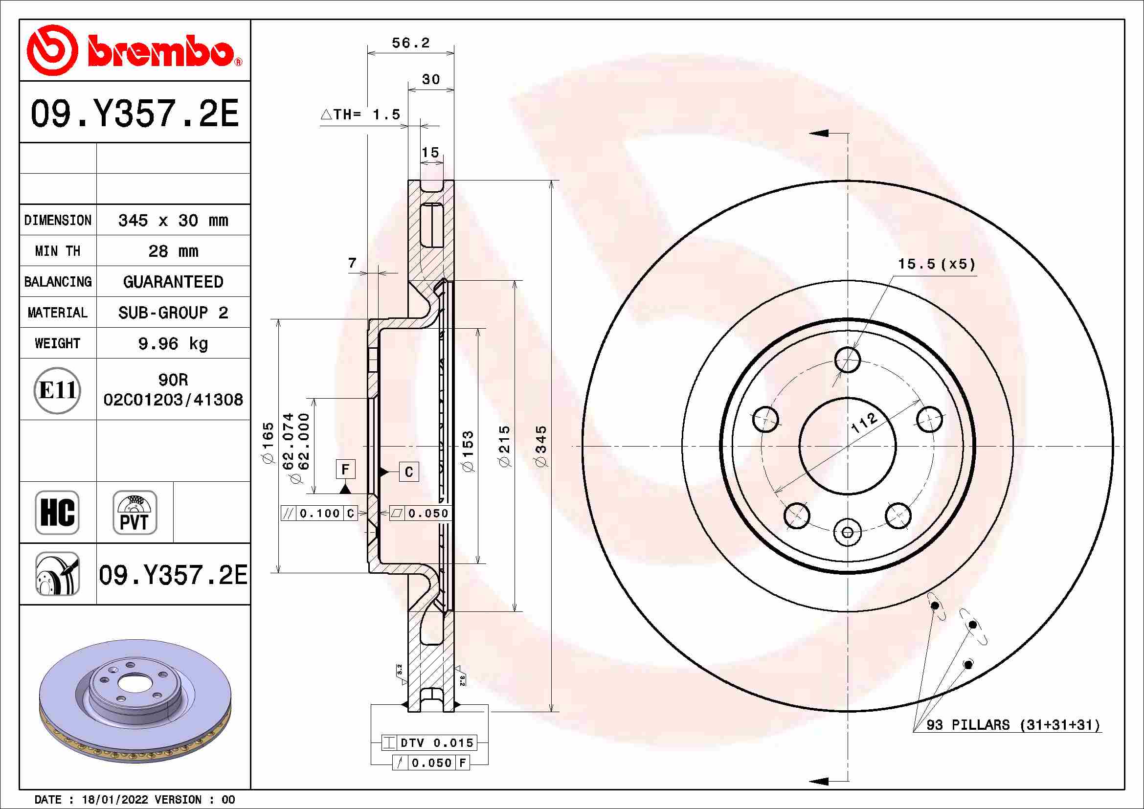 Brembo Remschijven KT 08 005