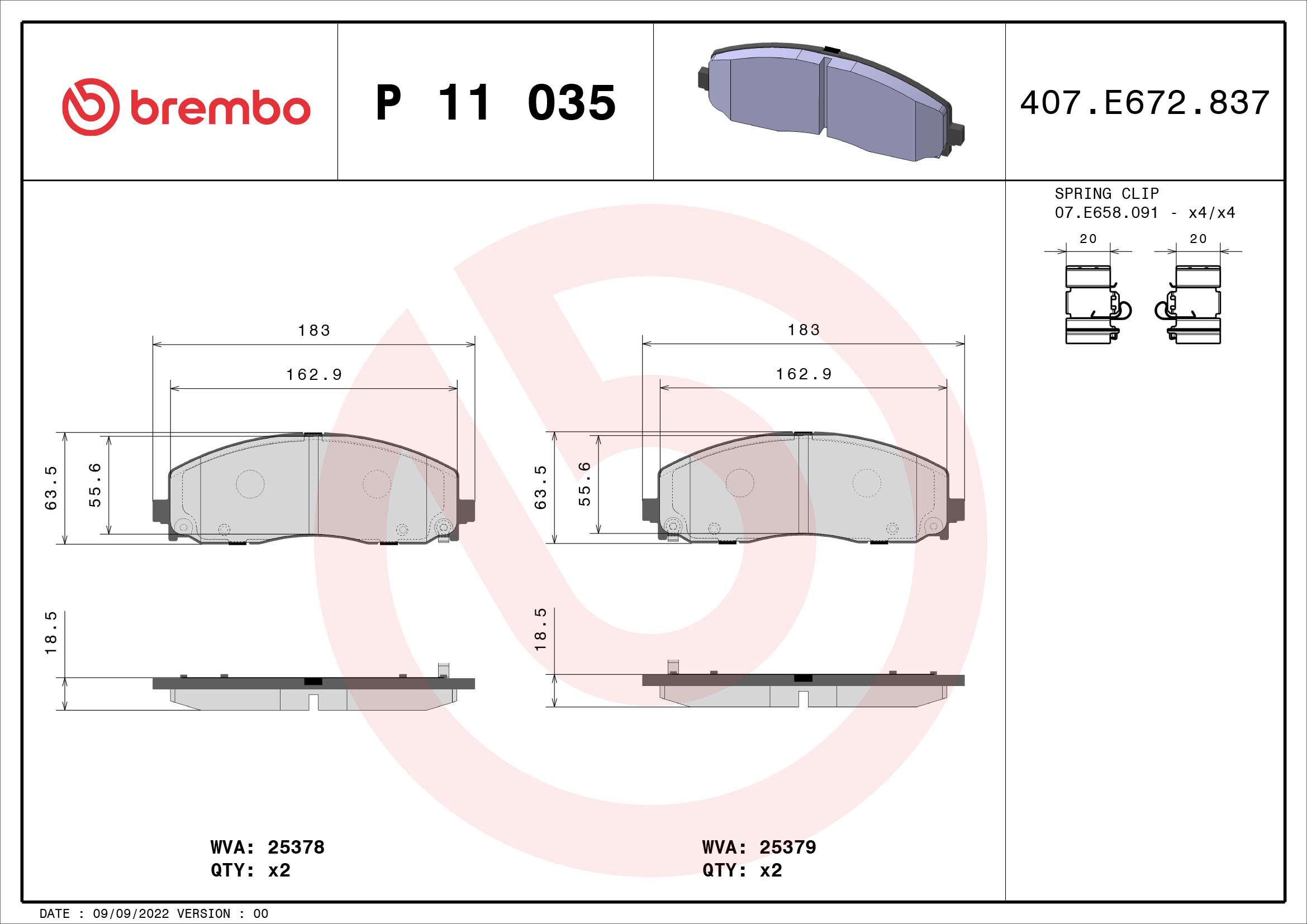 Brembo Remblokset P 11 035