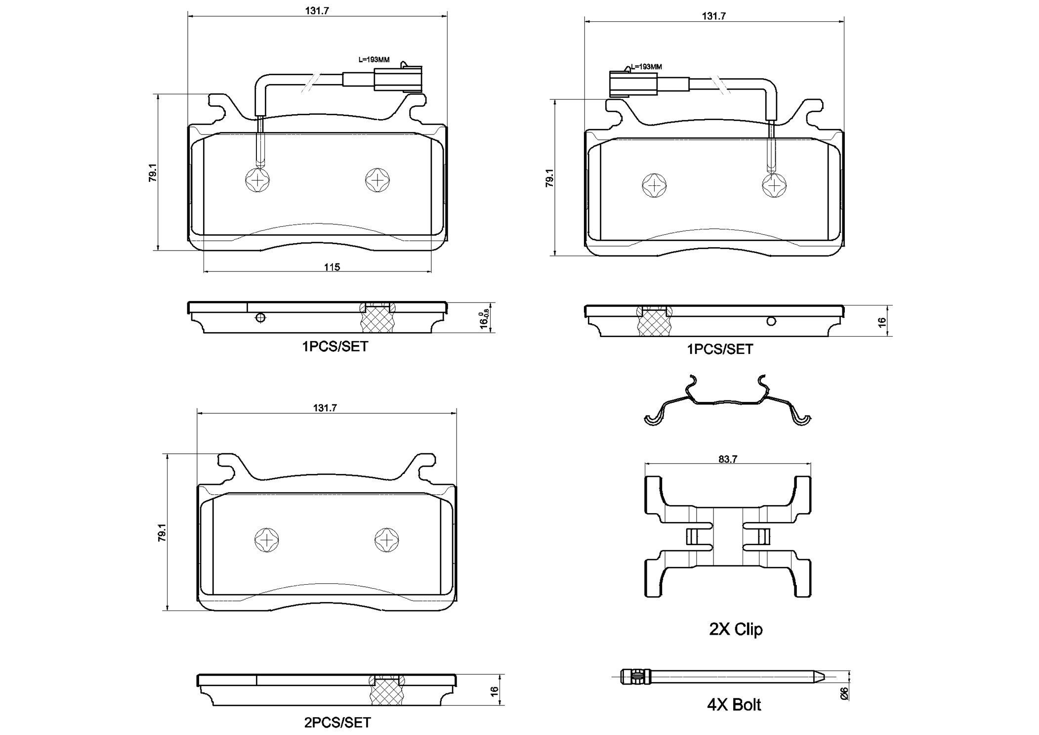 Brembo Remblokkenset, schijfrem P 23 187X