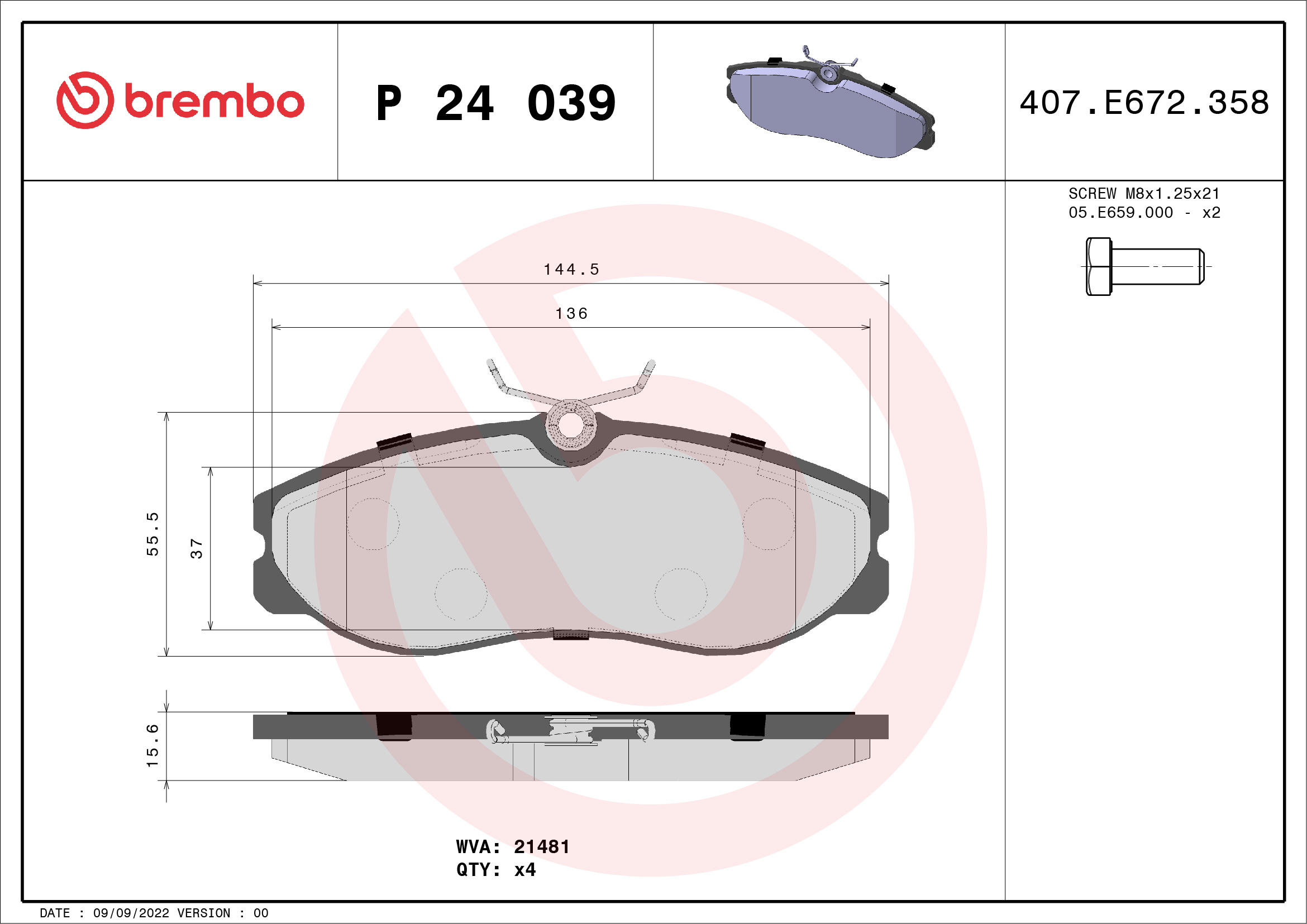 Brembo Remblokset P 24 039
