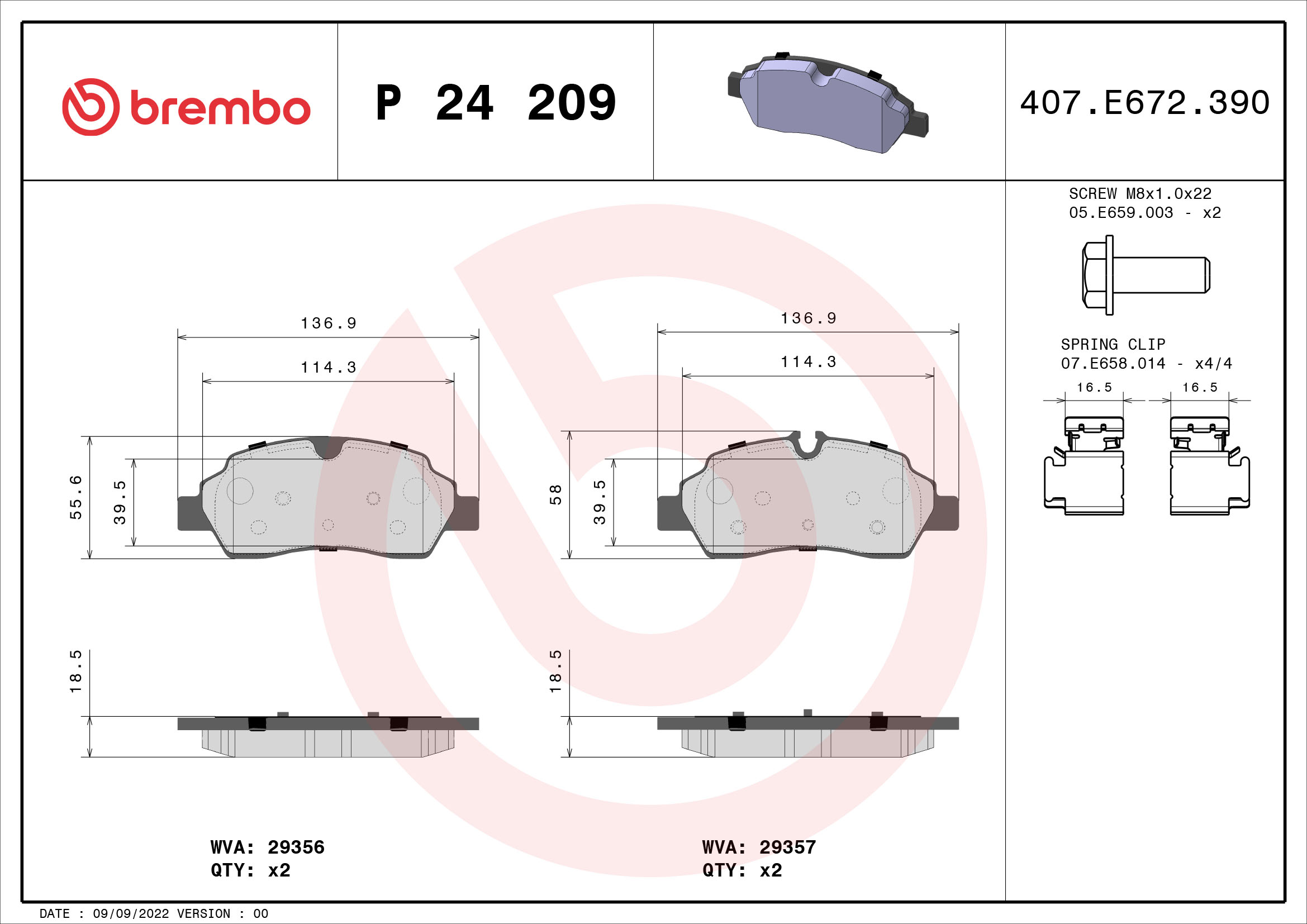 Brembo Remblokset P 24 209