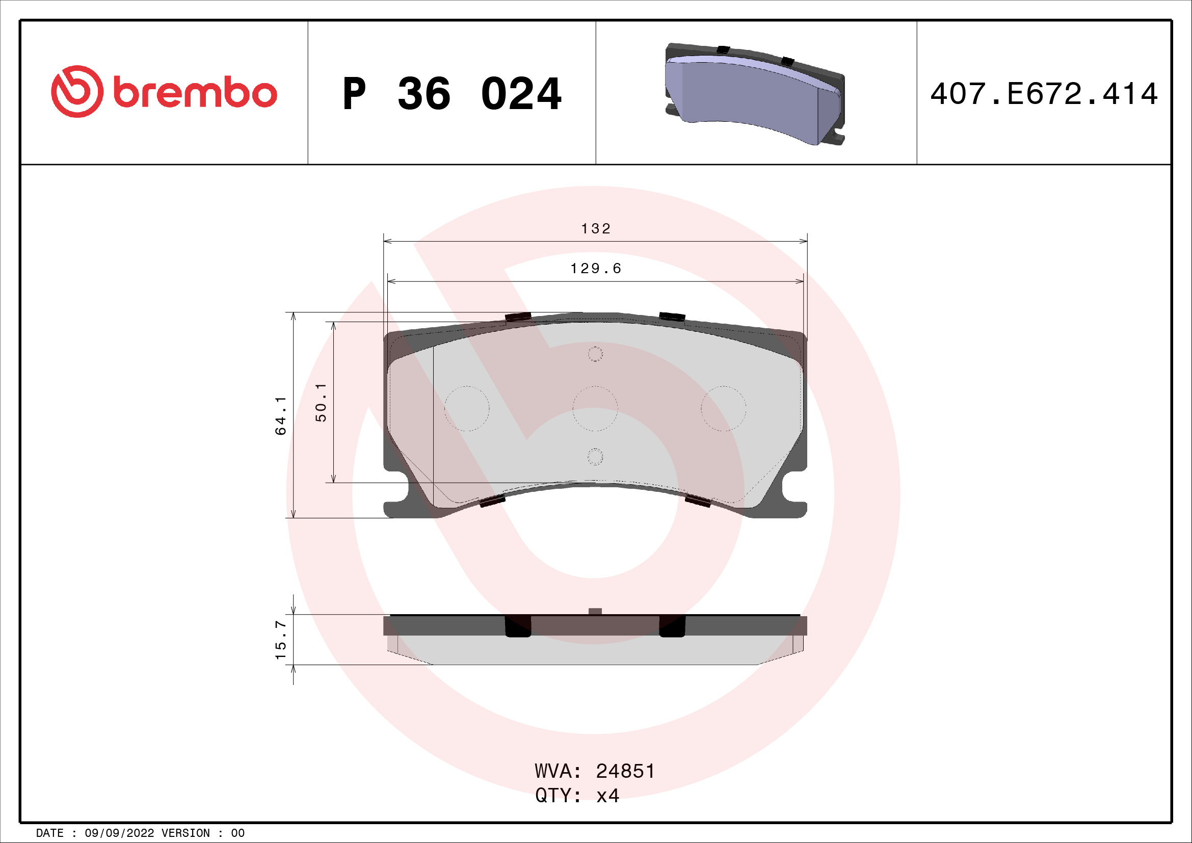 Brembo Remblokset P 36 024