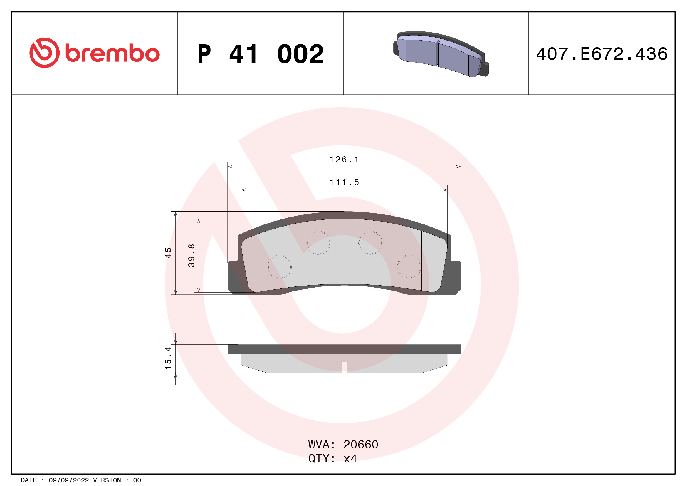 Brembo Remblokset P 41 002
