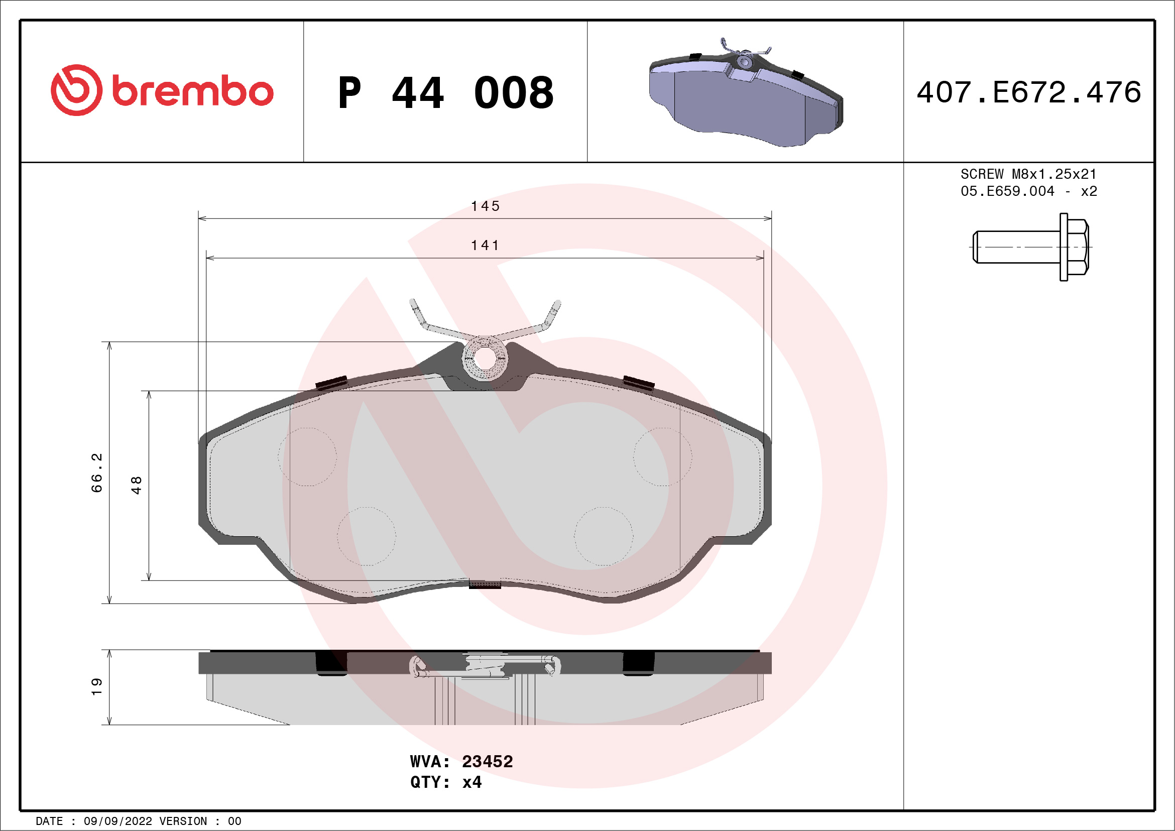 Brembo Remblokset P 44 008