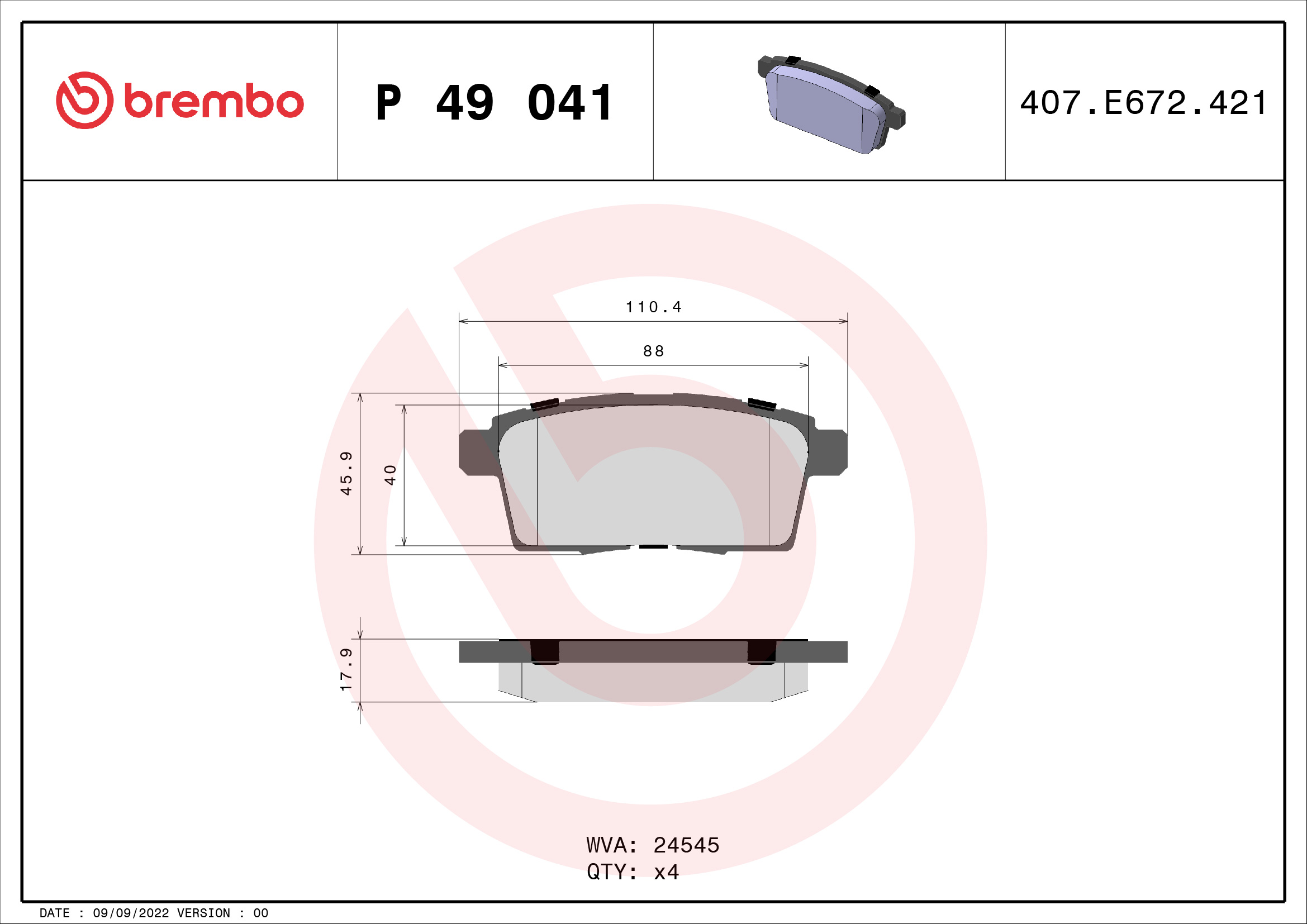 Brembo Remblokset P 49 041