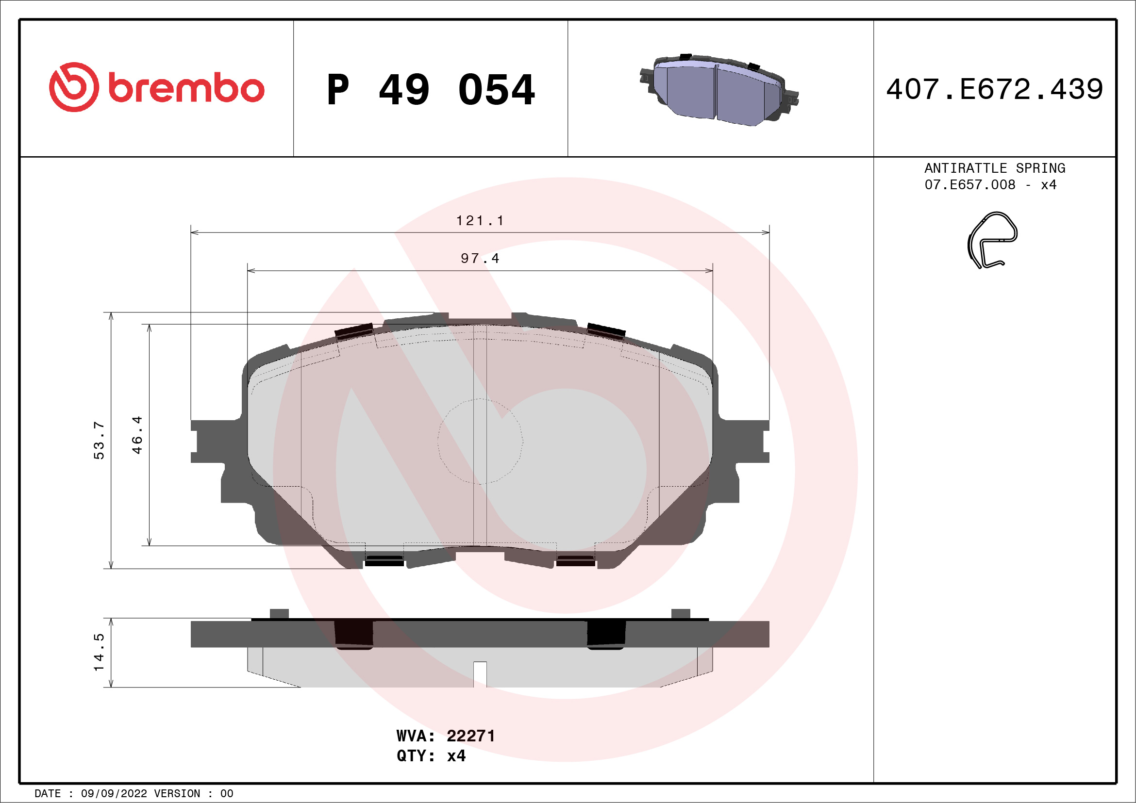 Brembo Remblokset P 49 054