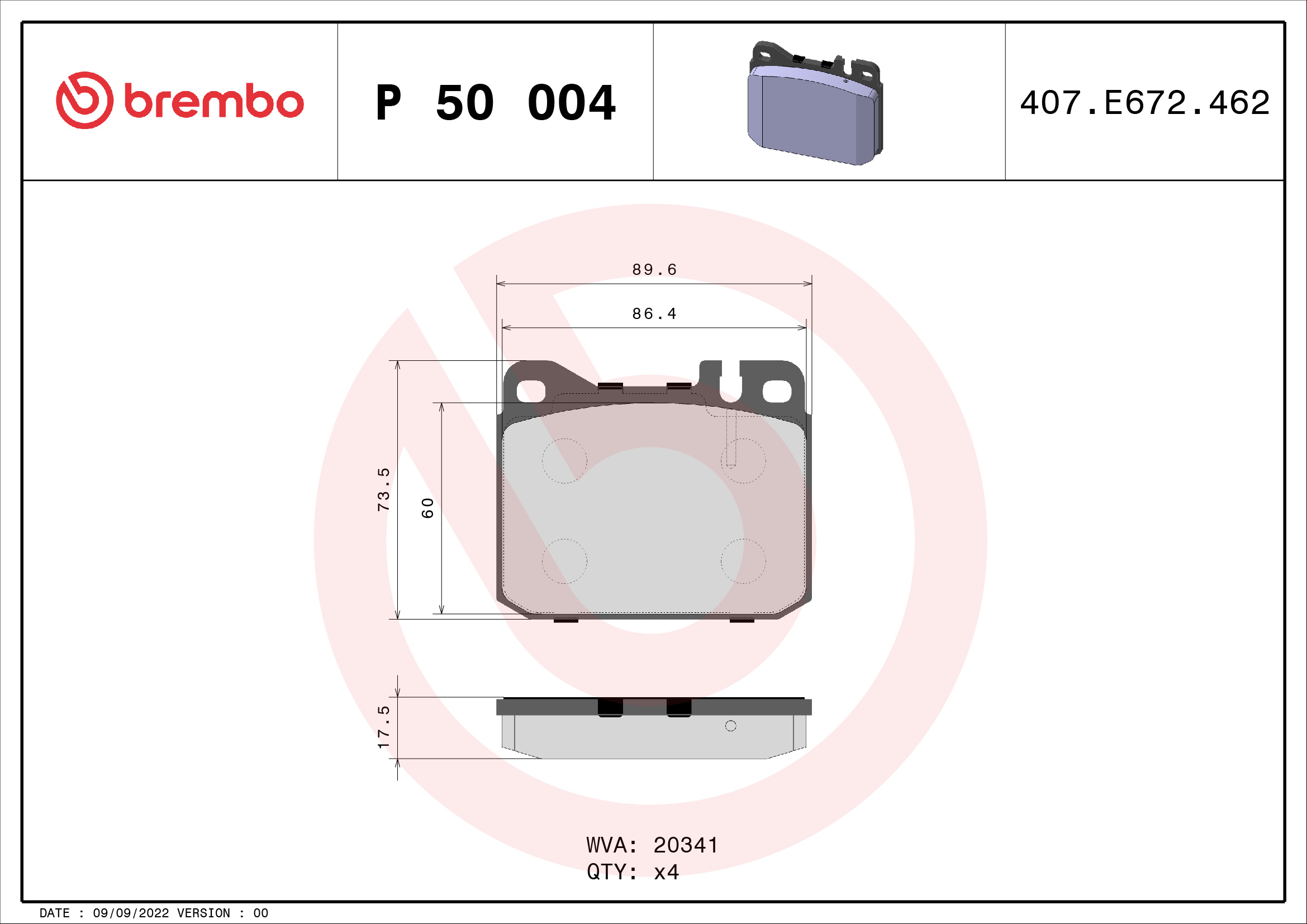 Brembo Remblokset P 50 004