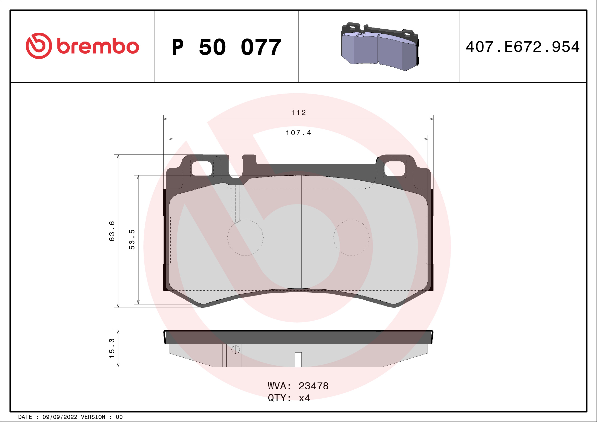 Brembo Remblokset P 50 077