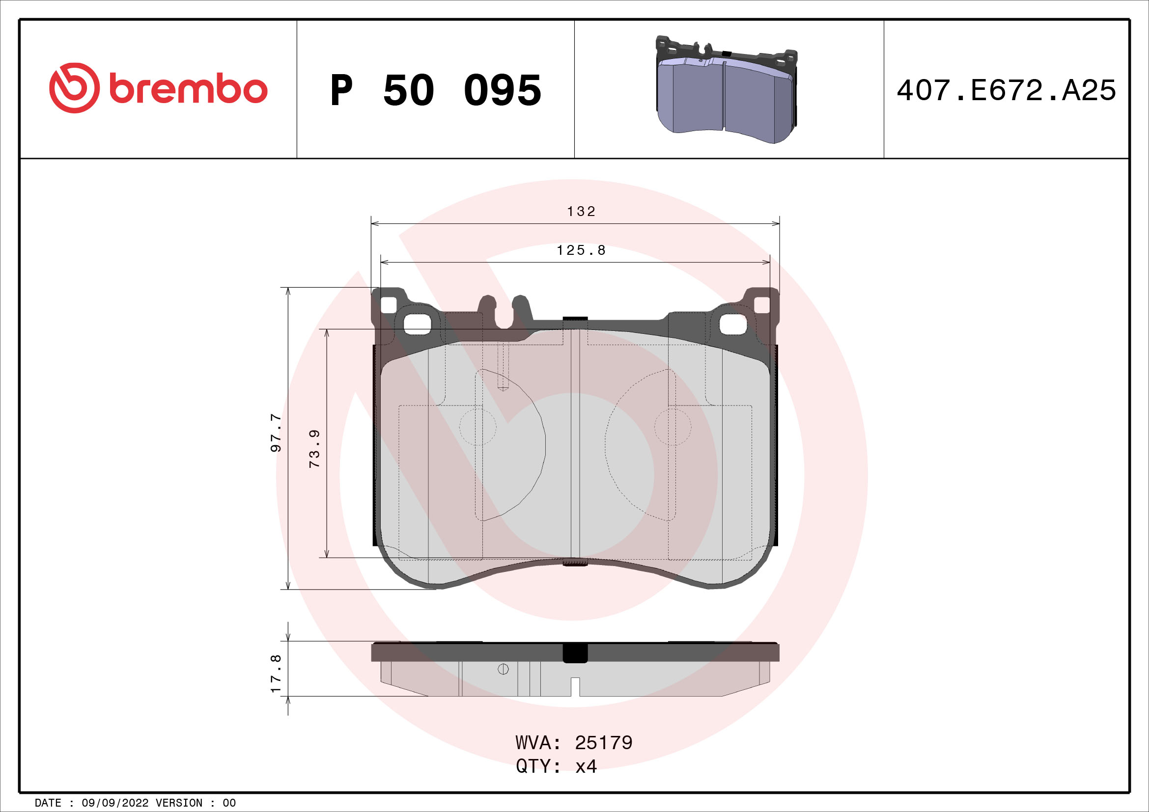 Brembo Remblokset P 50 095