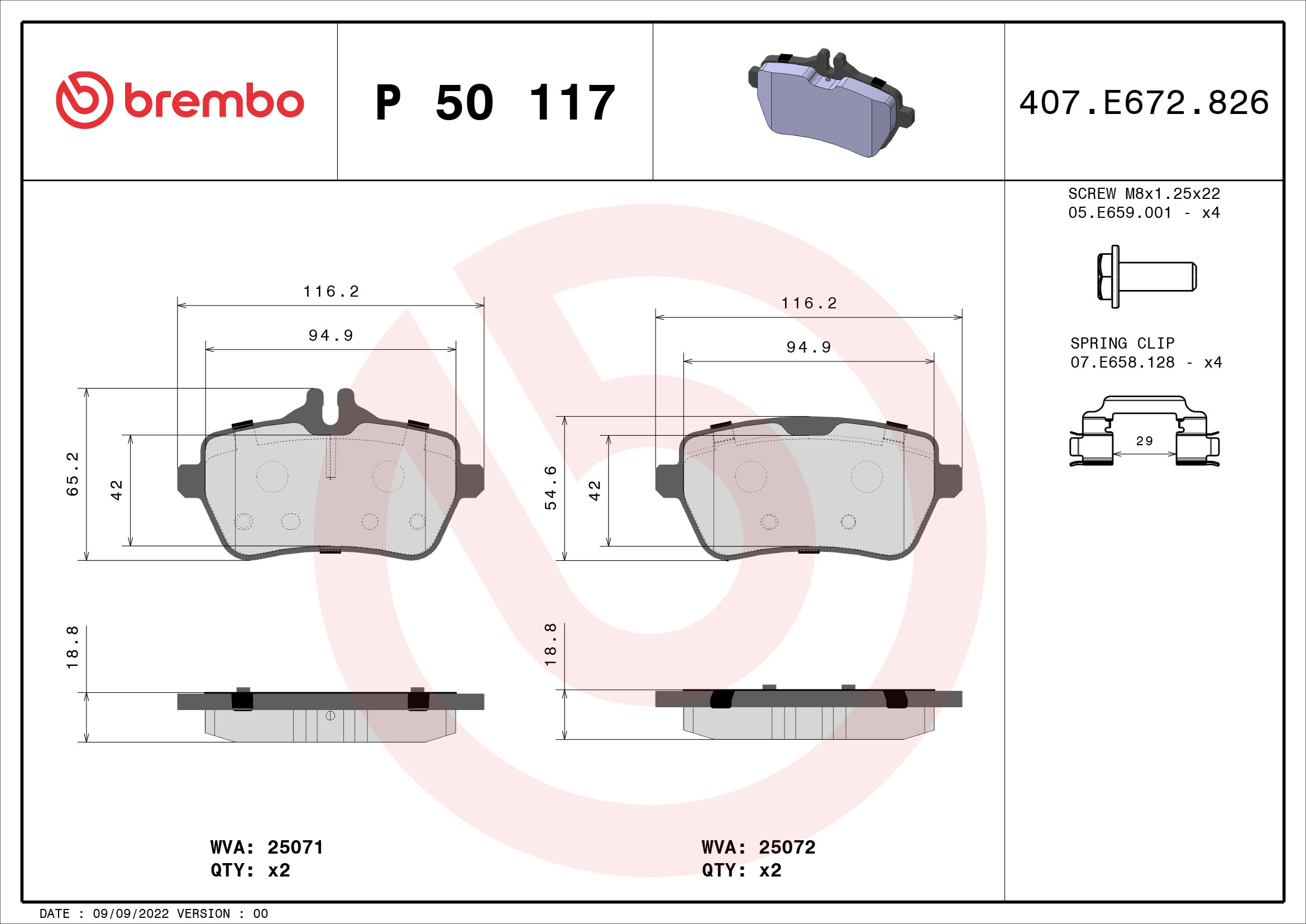 Brembo Remblokset P 50 117