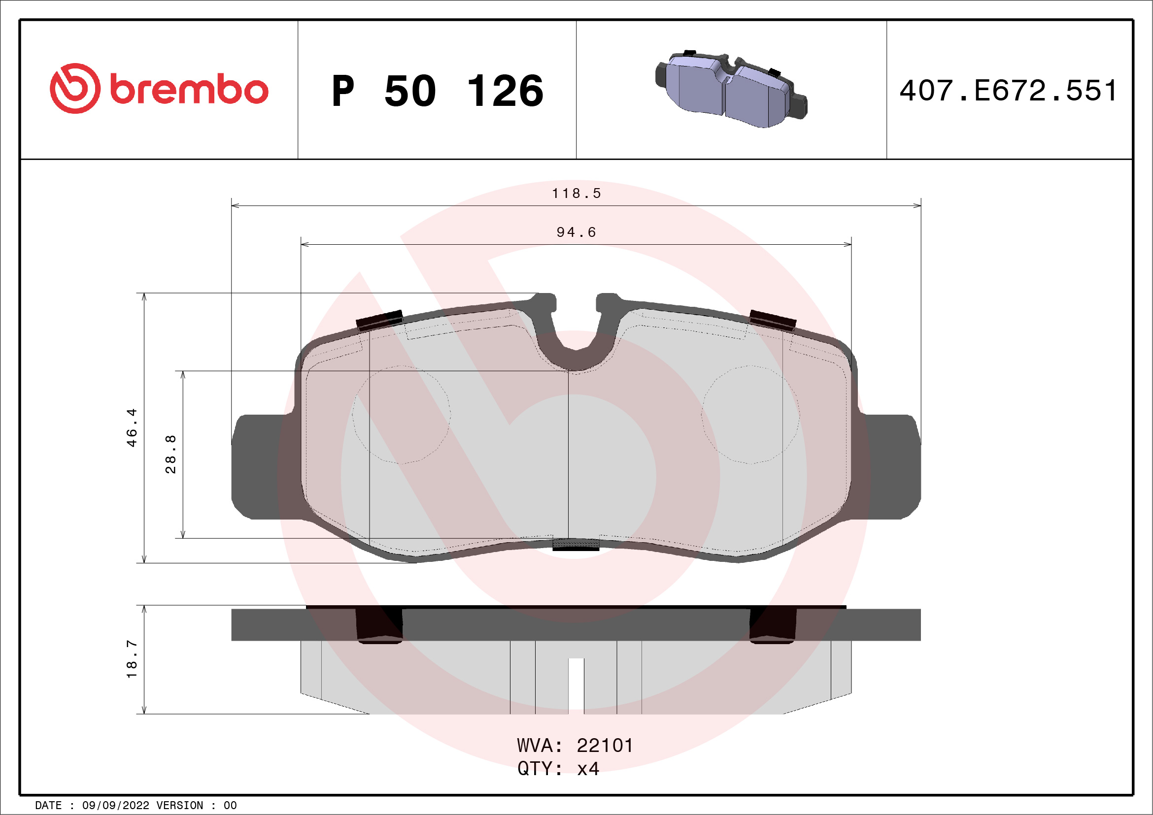 Brembo Remblokset P 50 126