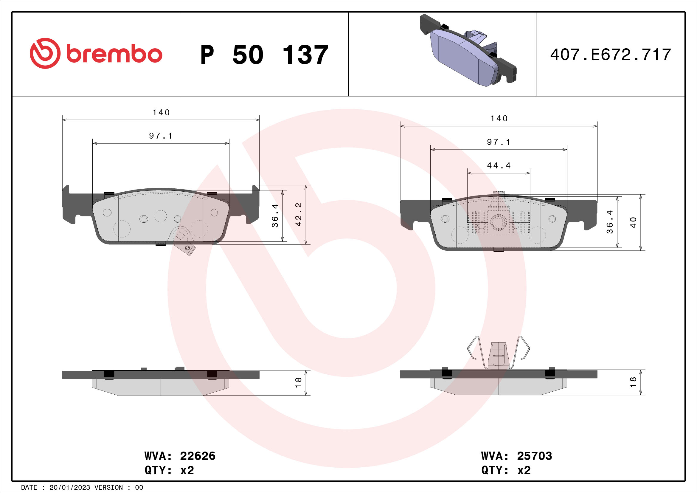 Brembo Remblokset P 50 137