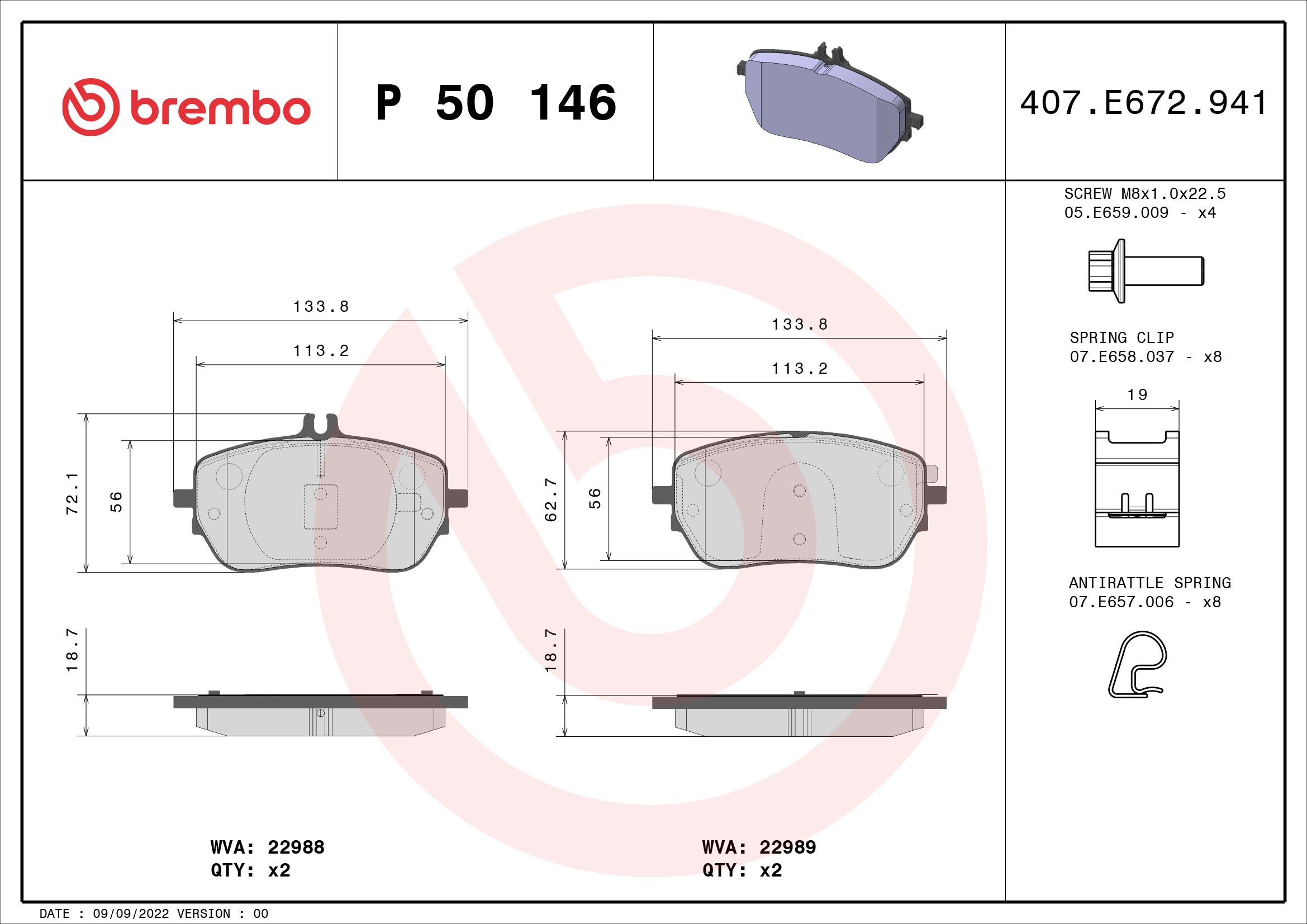 Brembo Remblokset P 50 146