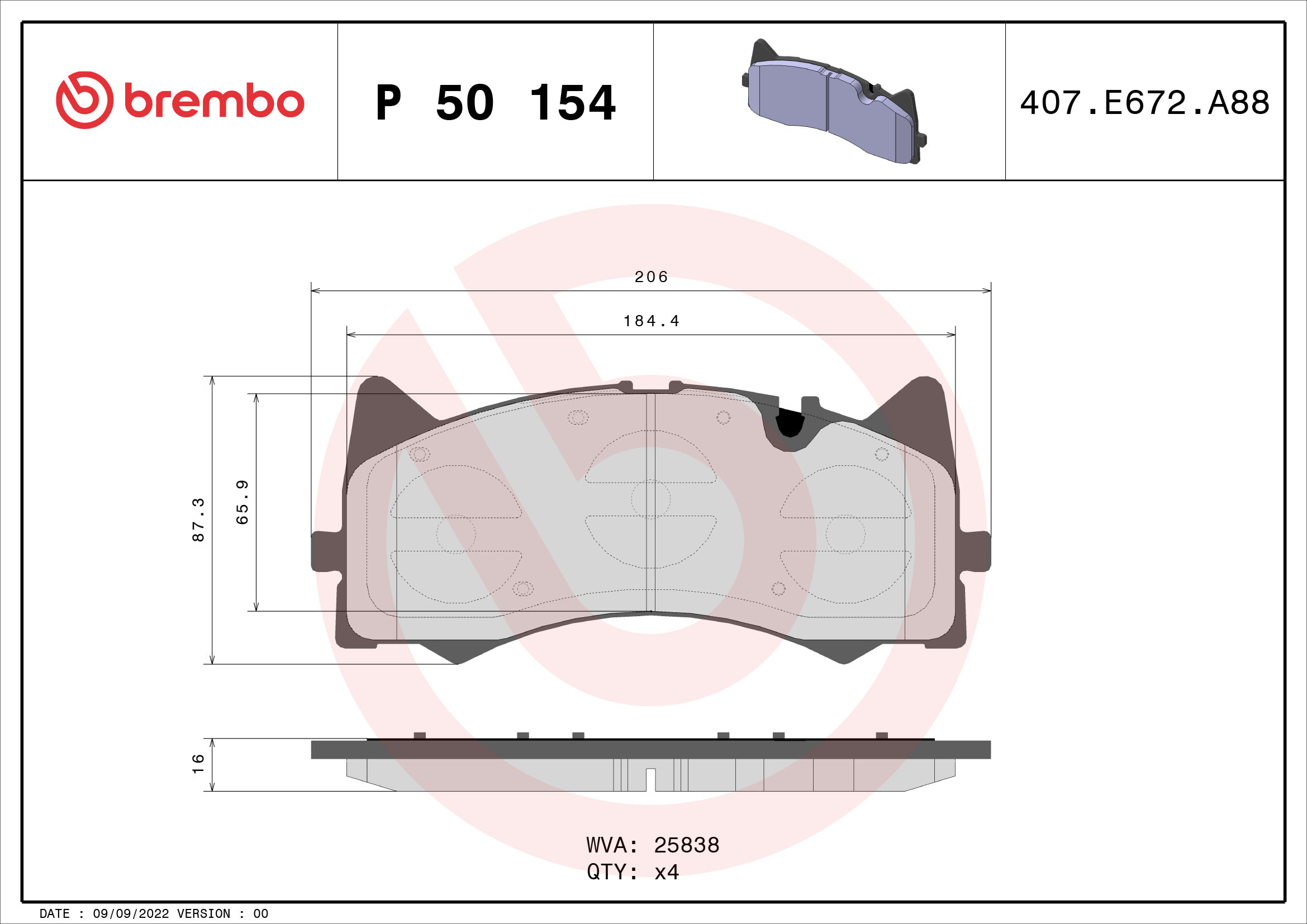 Brembo Remblokset P 50 154
