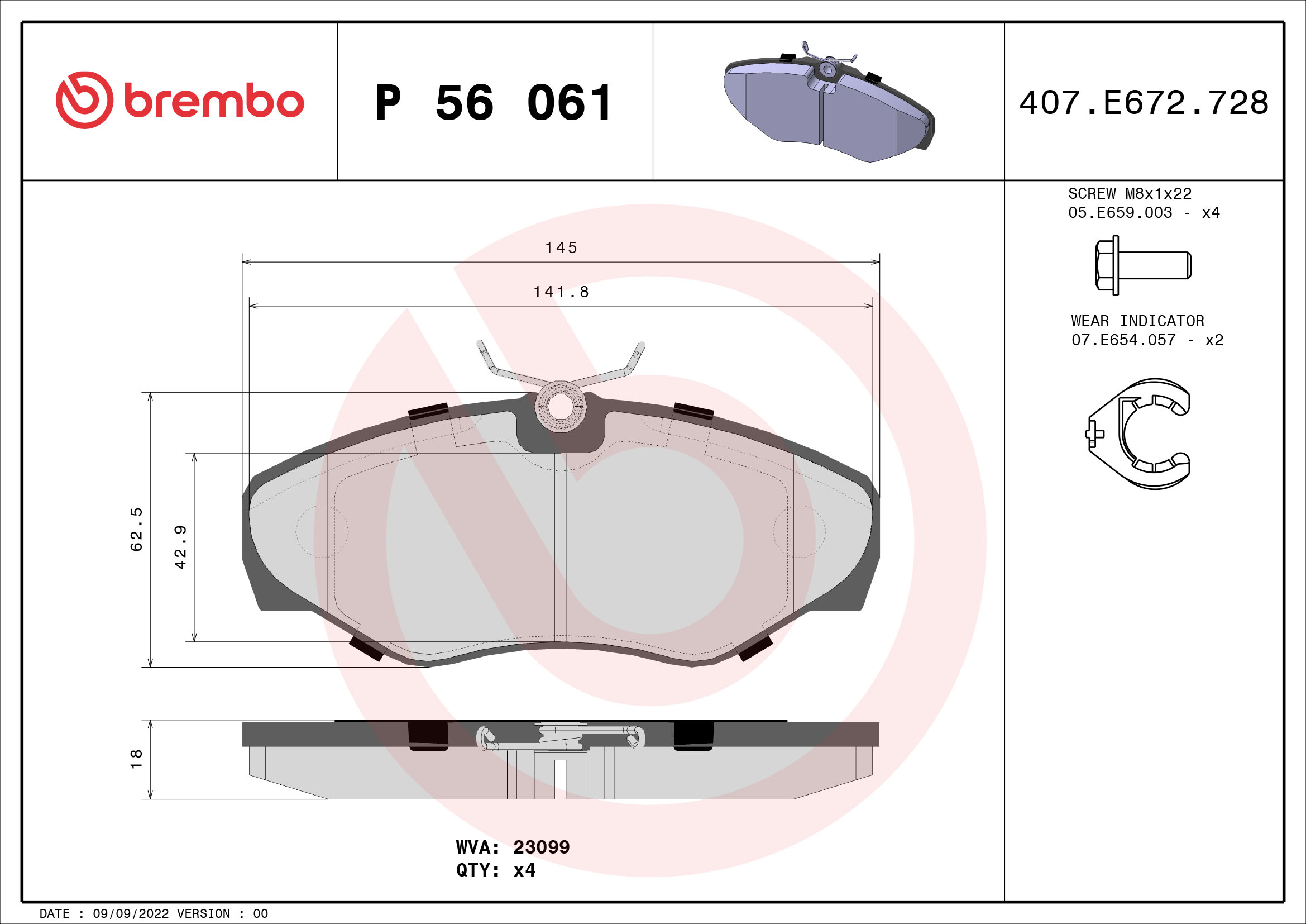 Brembo Remblokset P 56 061