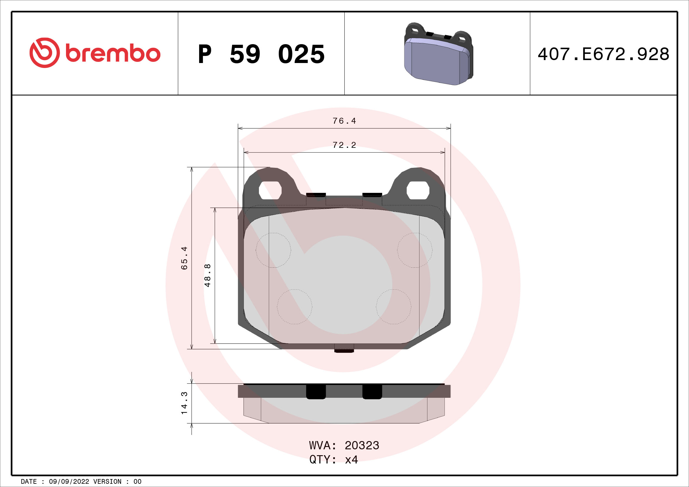 Brembo Remblokset P 59 025