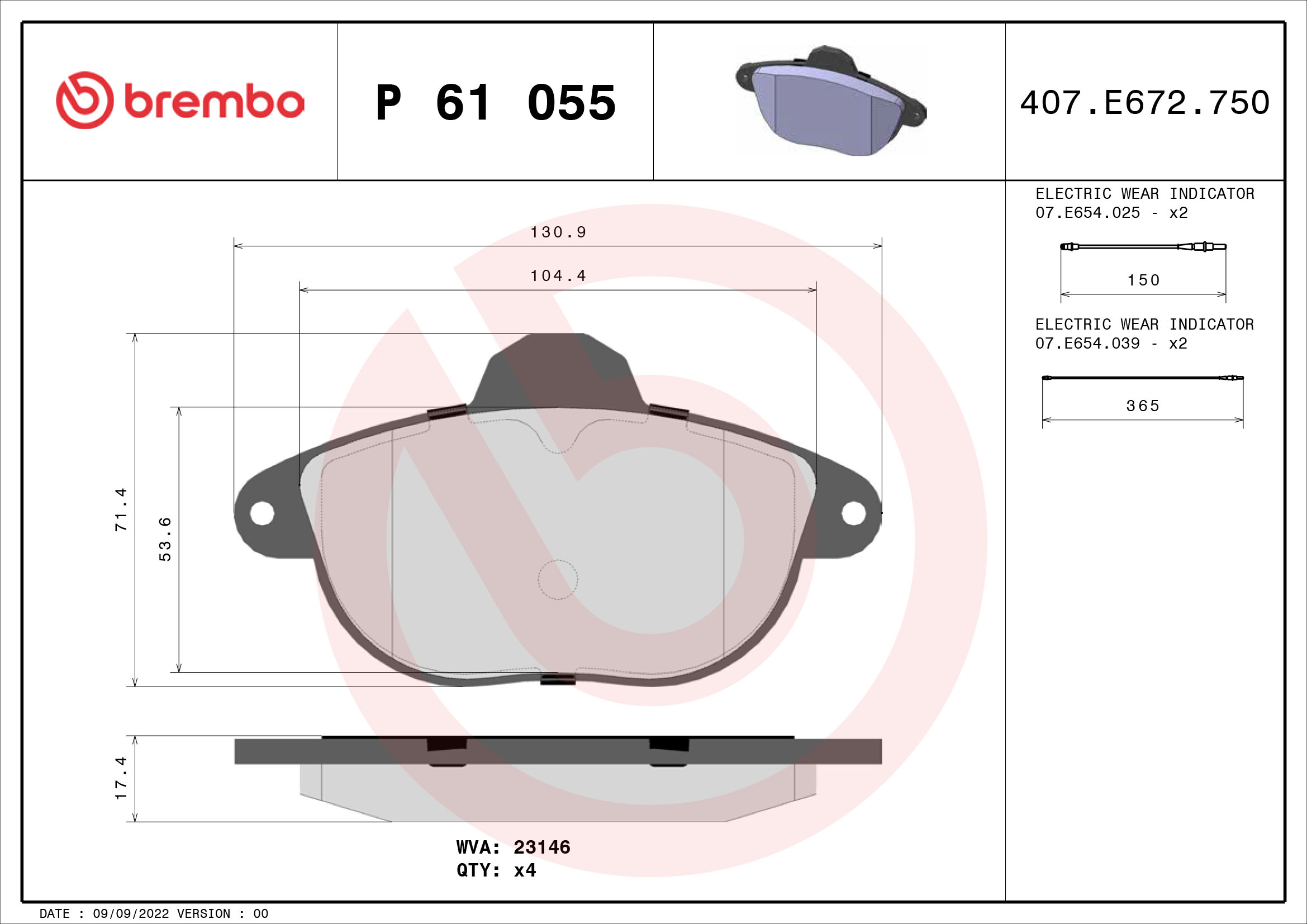 Brembo Remblokset P 61 055