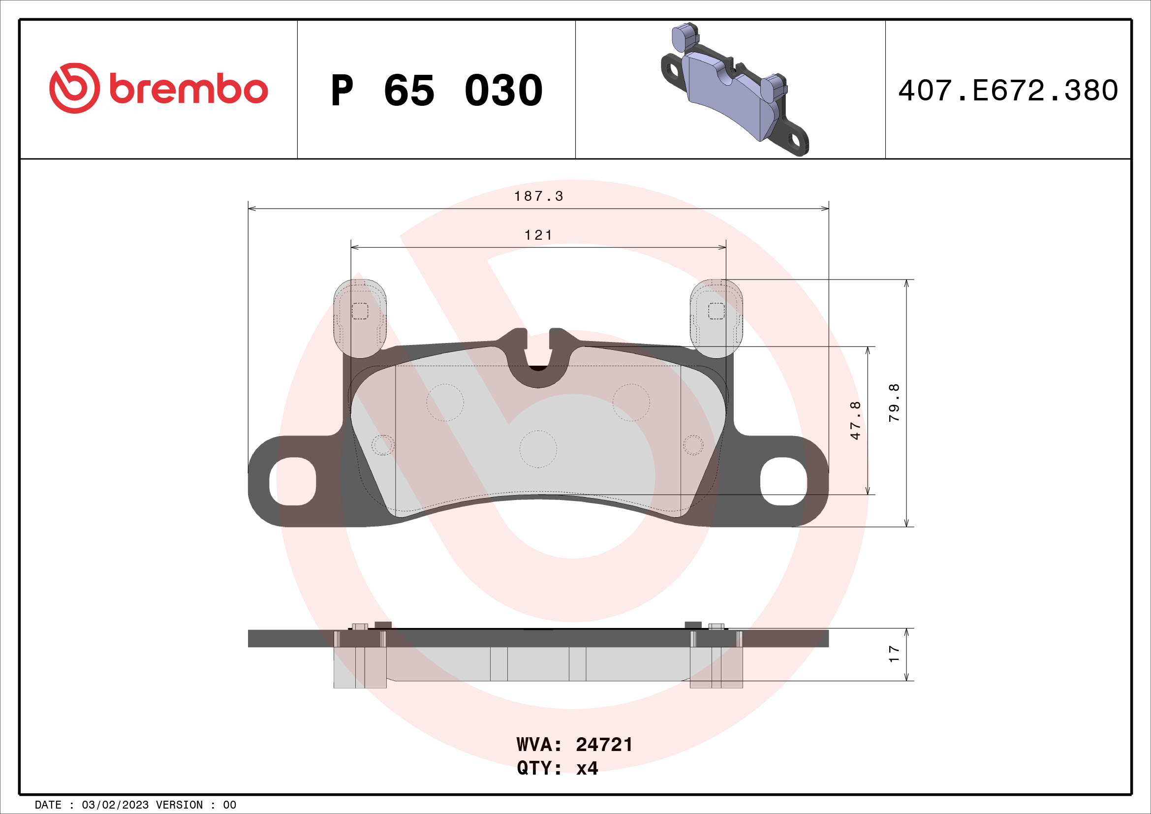 Brembo Remblokset P 65 030