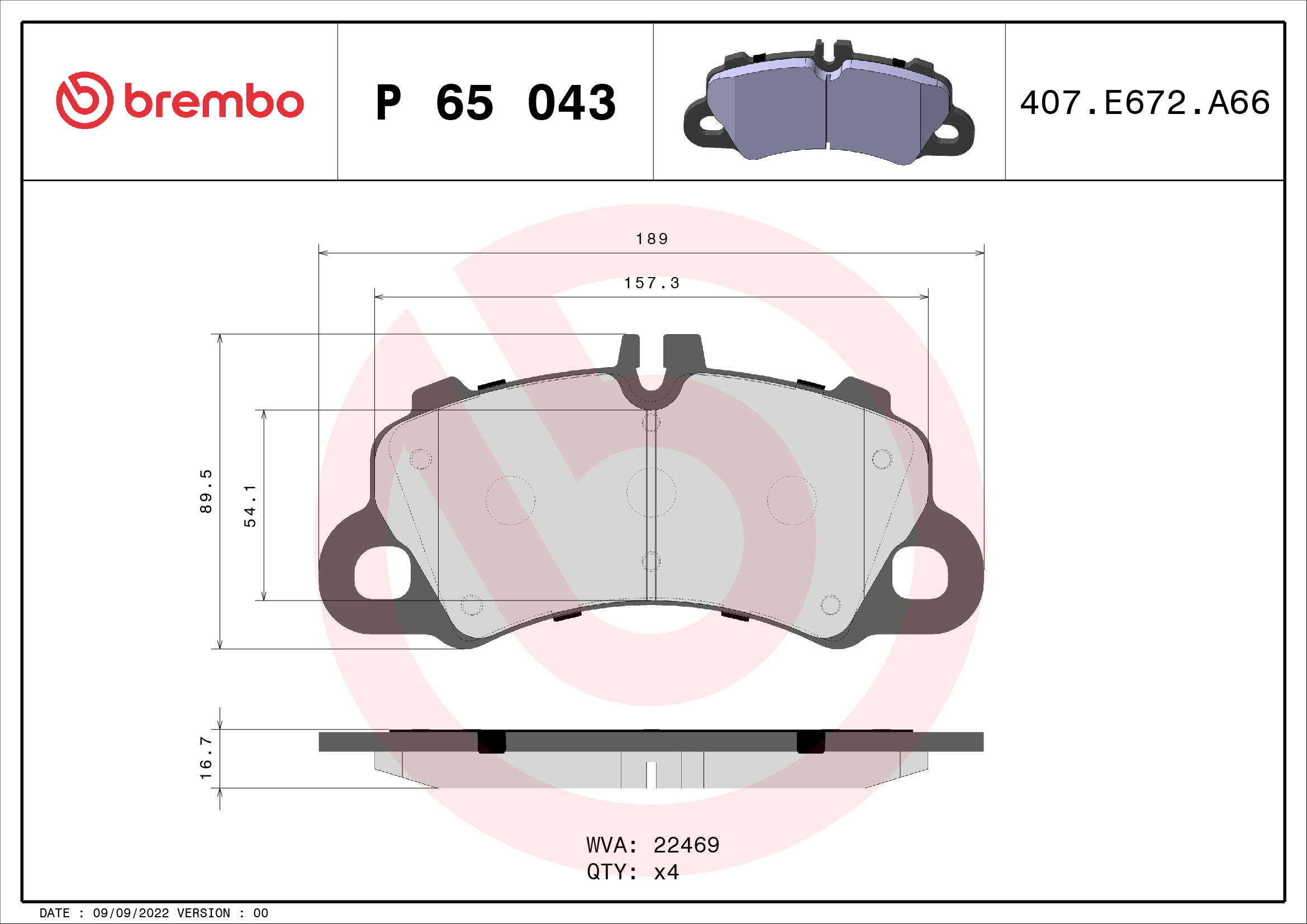 Brembo Remblokset P 65 043