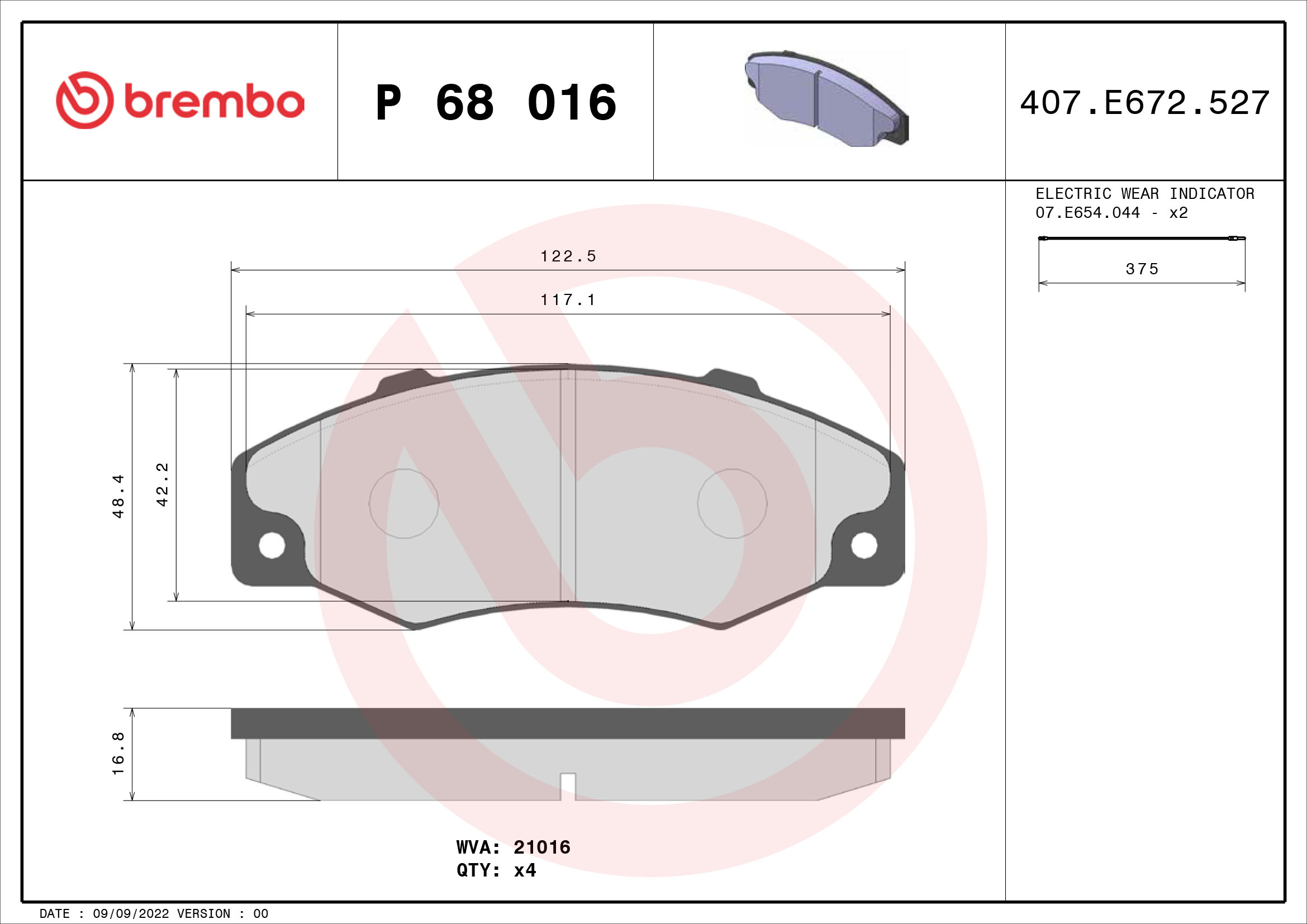 Brembo Remblokset P 68 016