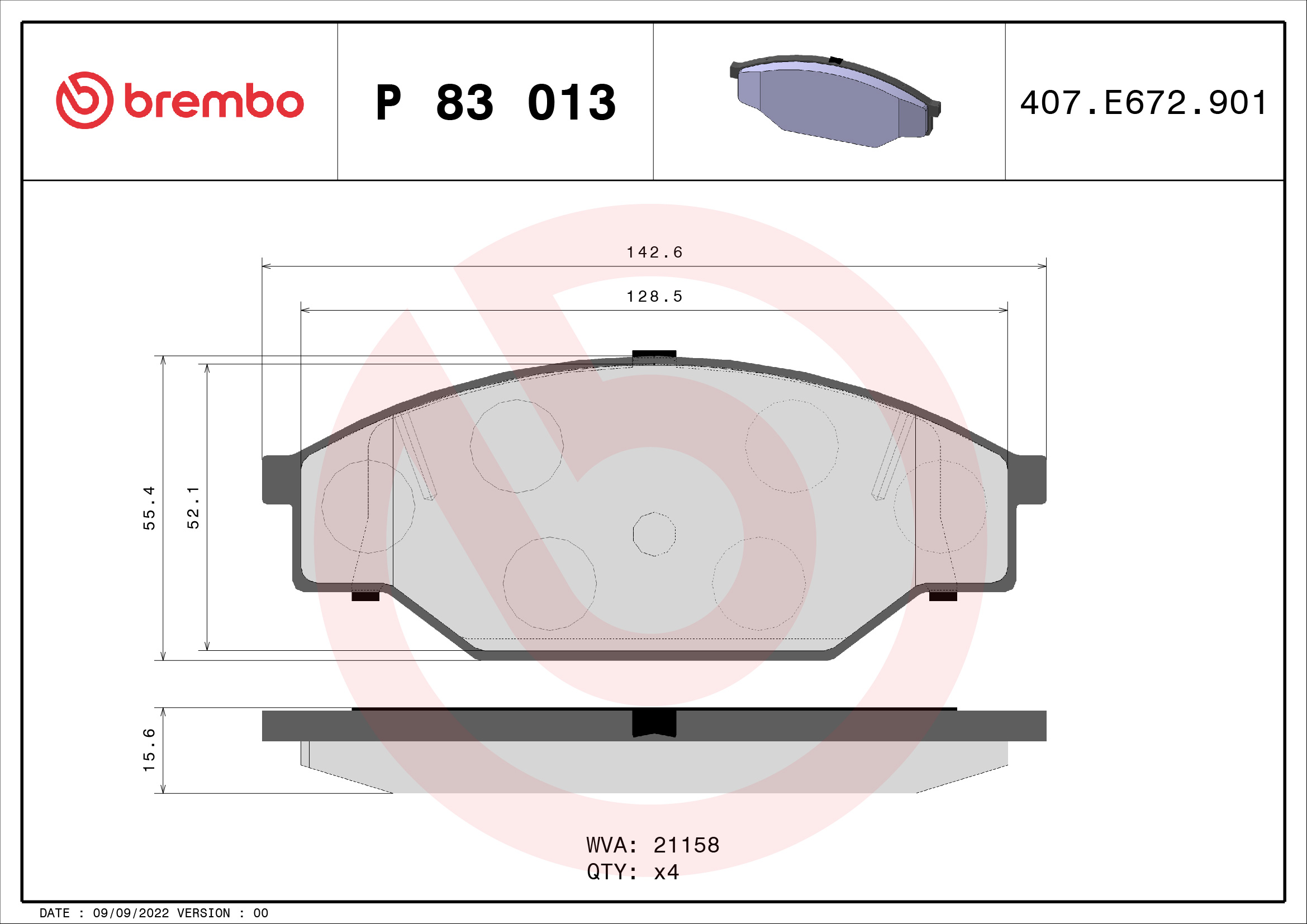 Brembo Remblokset P 83 013