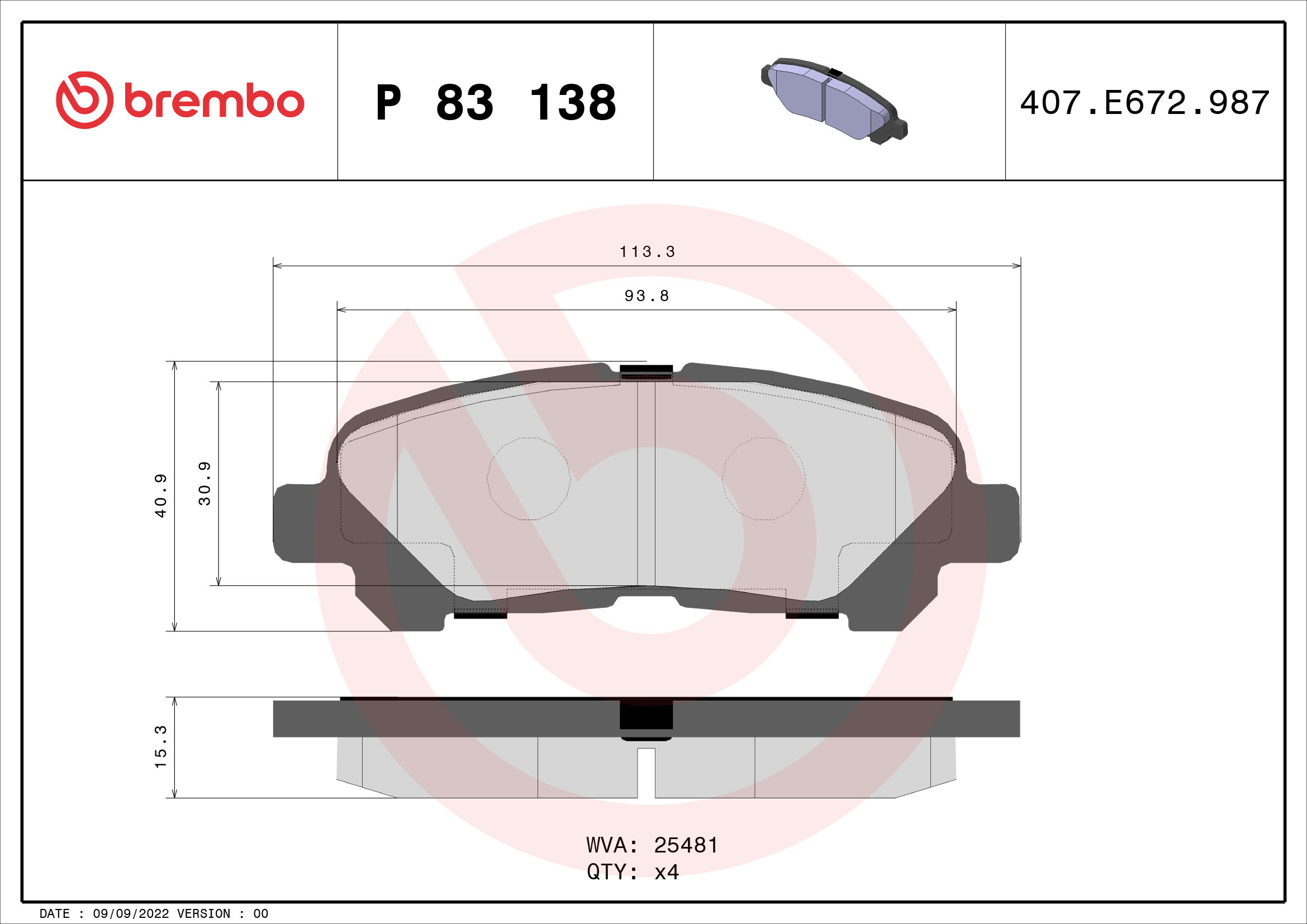 Brembo Remblokset P 83 138