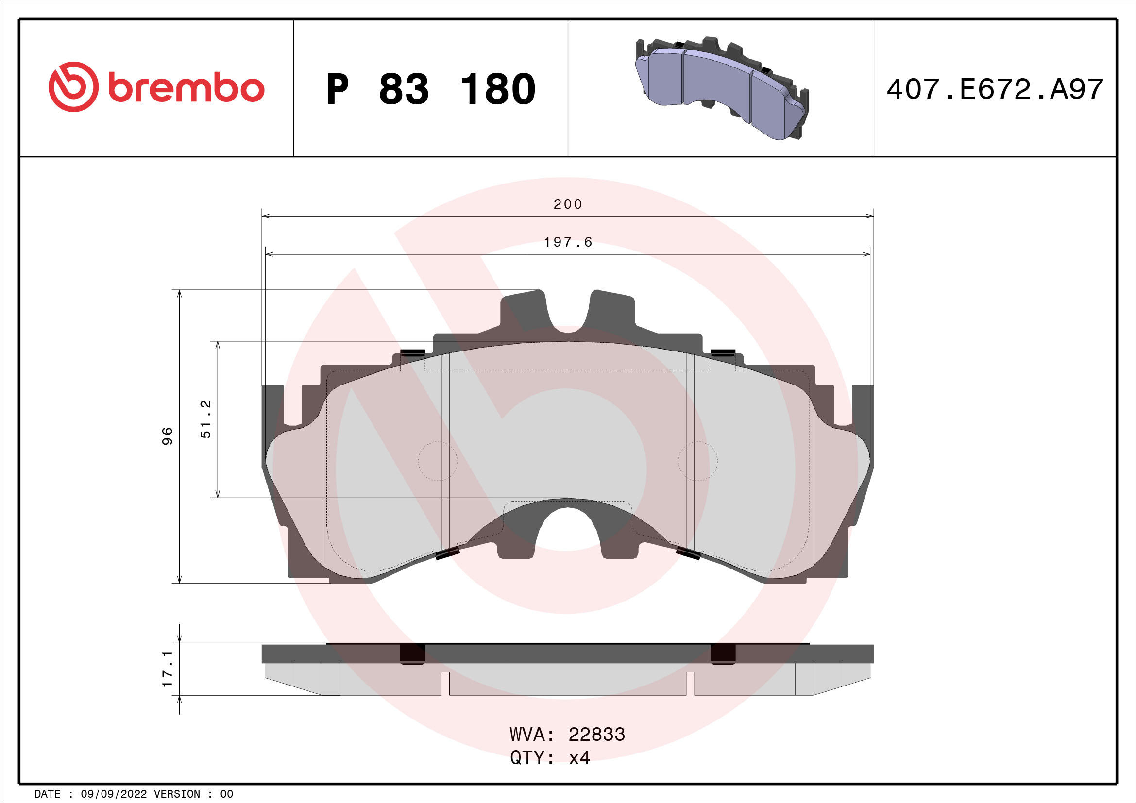 Brembo Remblokset P 83 180