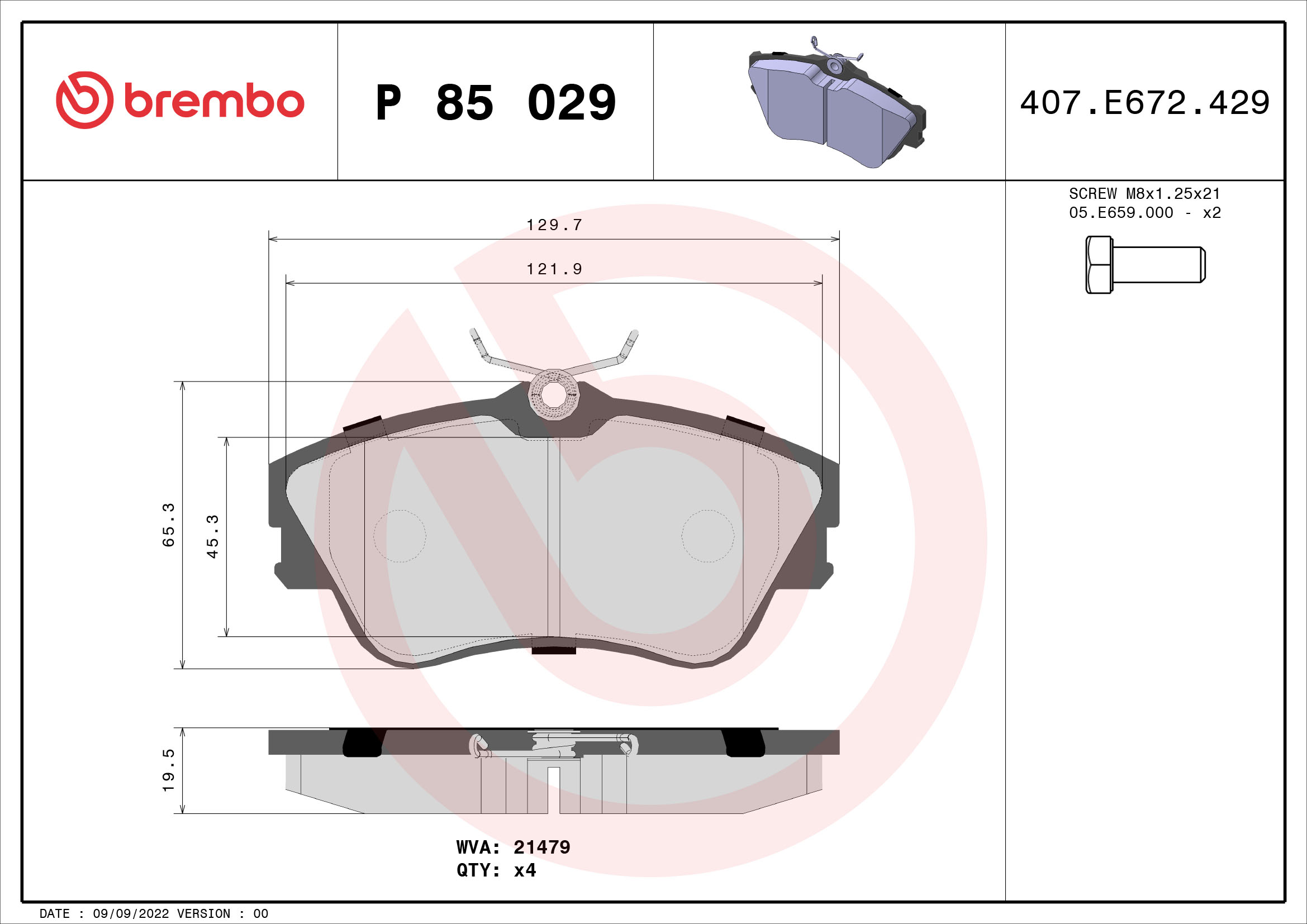 Brembo Remblokset P 85 029