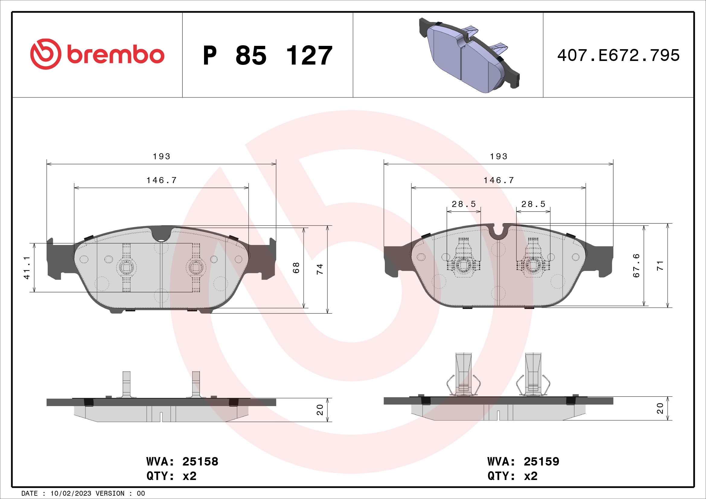 Brembo Remblokset P 85 127