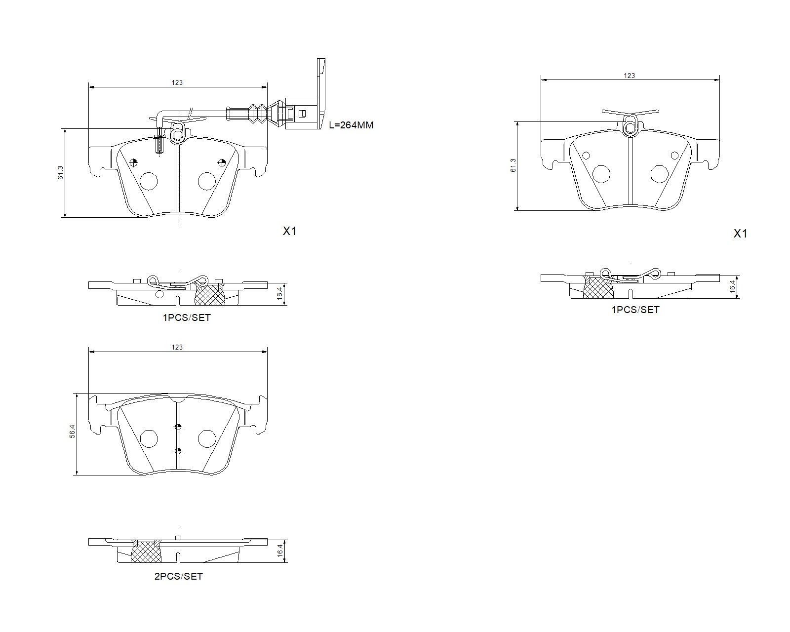 Brembo Remblokkenset, schijfrem P 85 162X