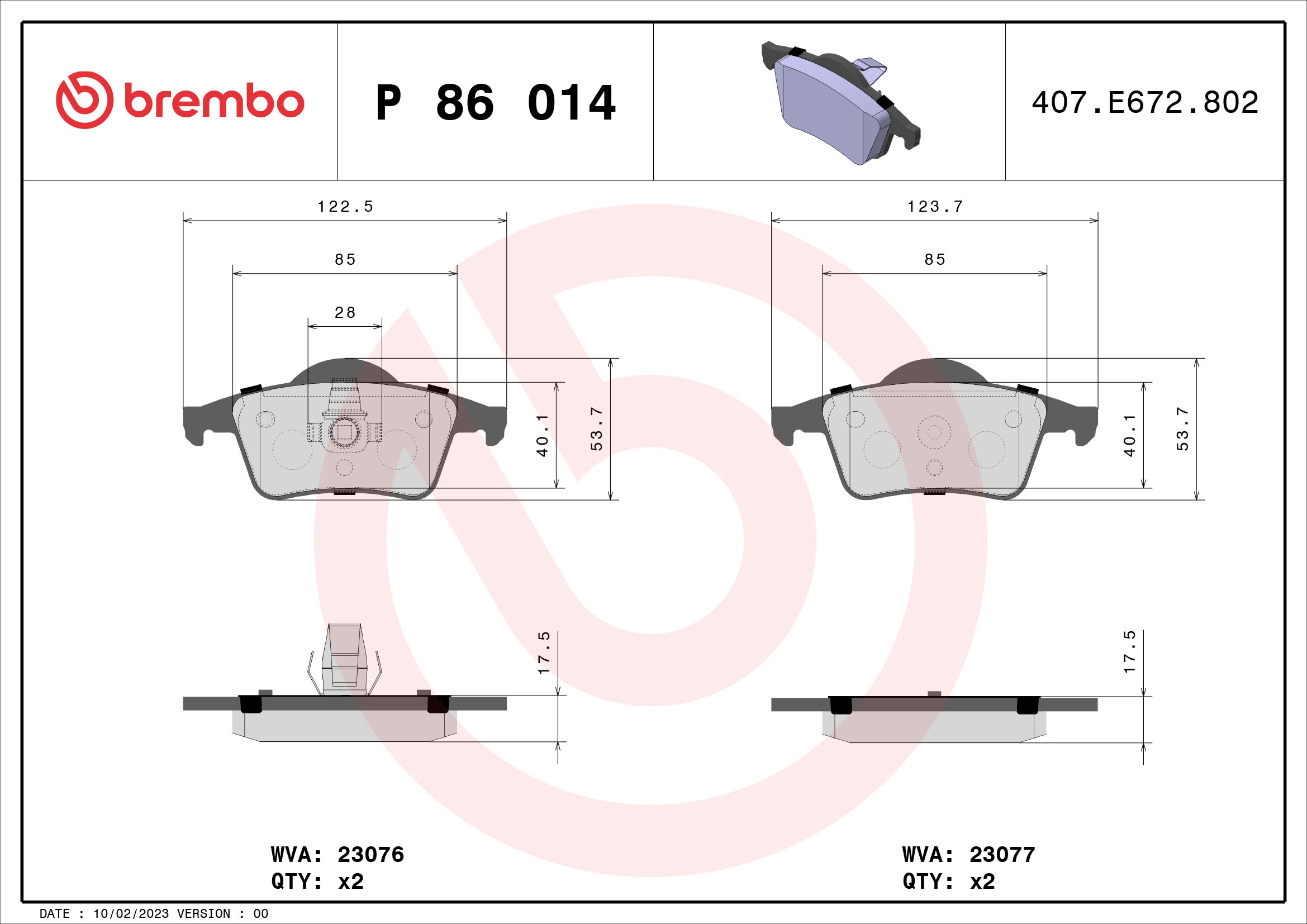Brembo Remblokset P 86 014
