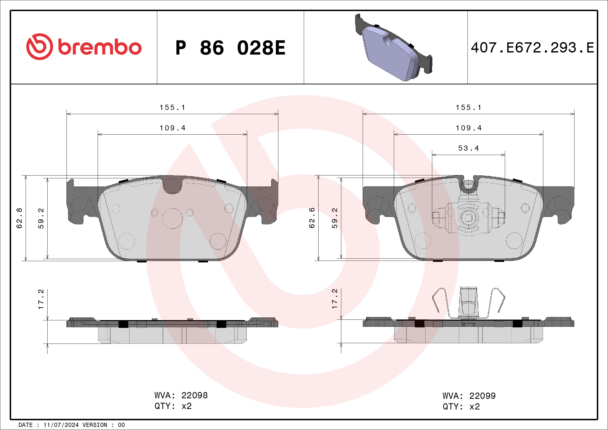 Brembo Remblokset P 86 028E