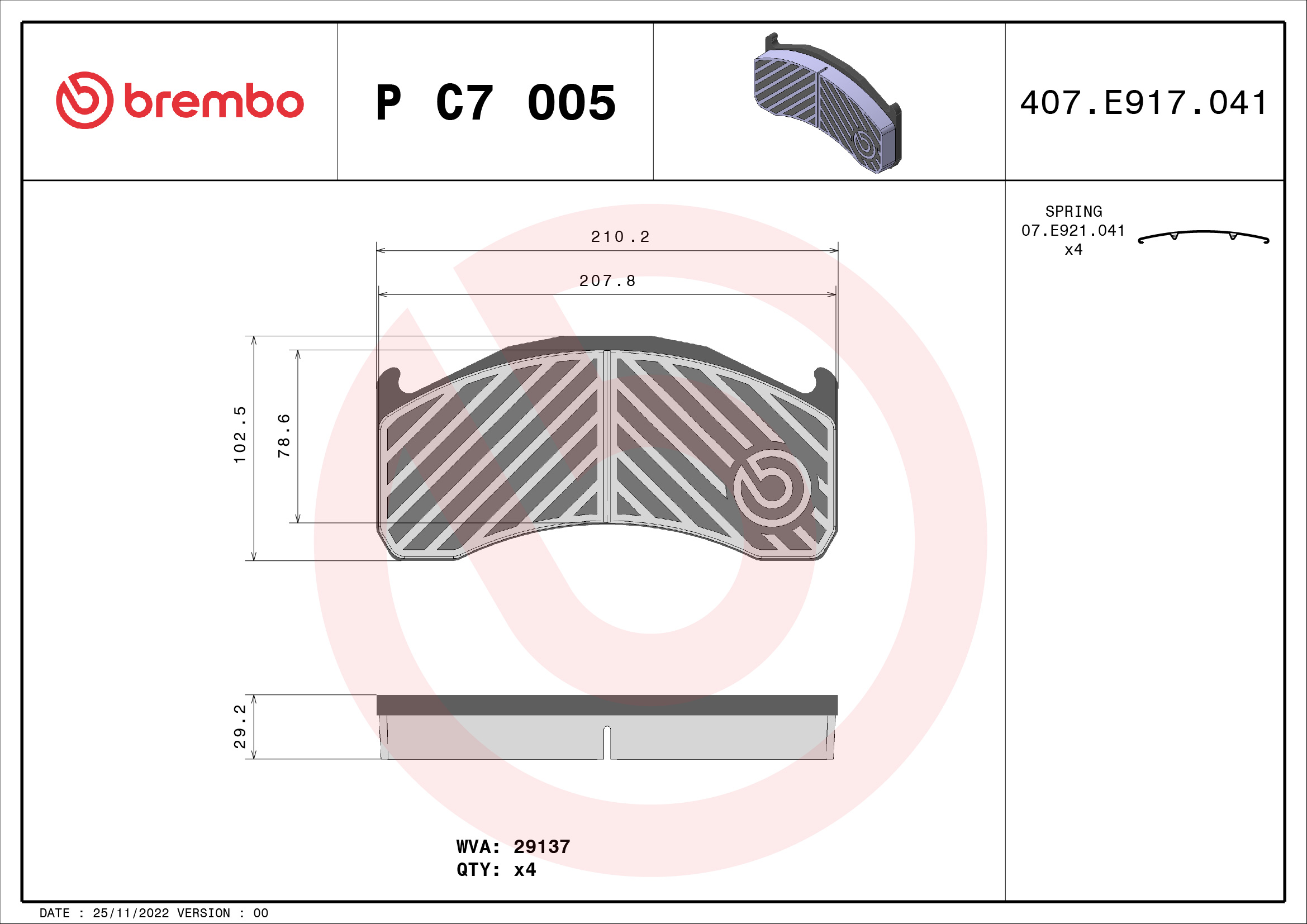 Brembo Remblokset P C7 005