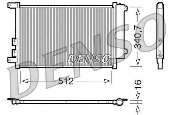 Denso Airco condensor DCN01010