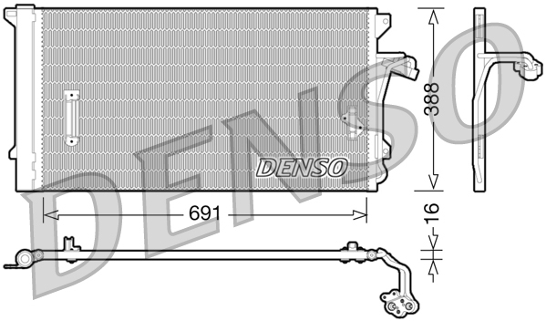 Denso Airco condensor DCN02003