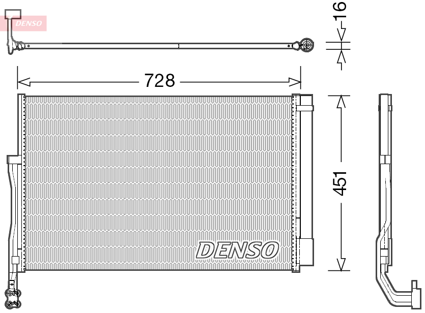 Denso Airco condensor DCN02007