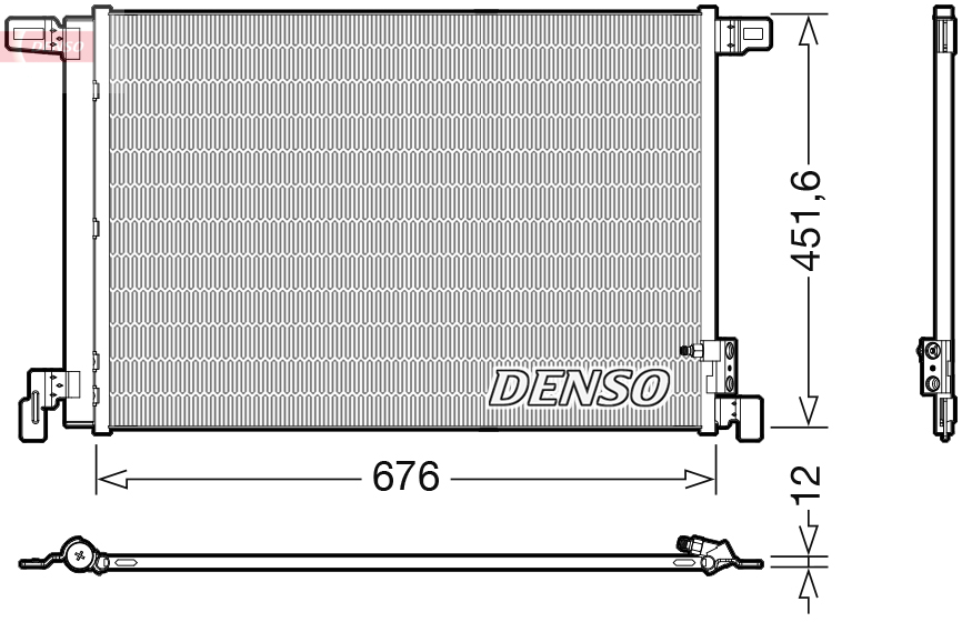 Denso Airco condensor DCN02008