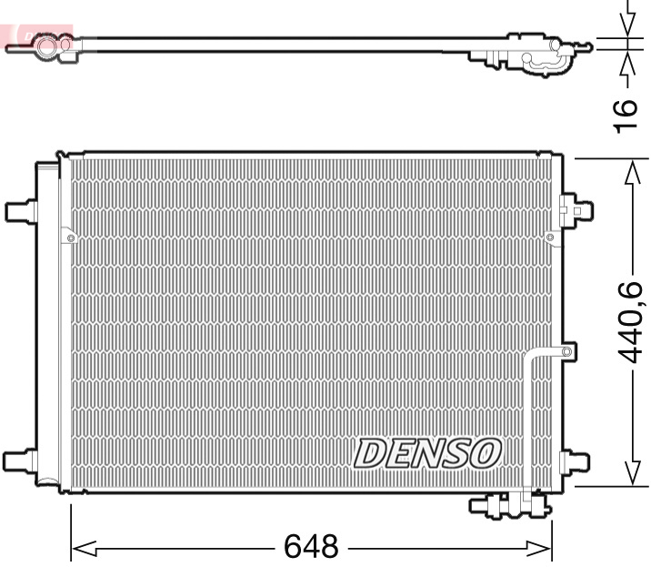 Denso Airco condensor DCN02022