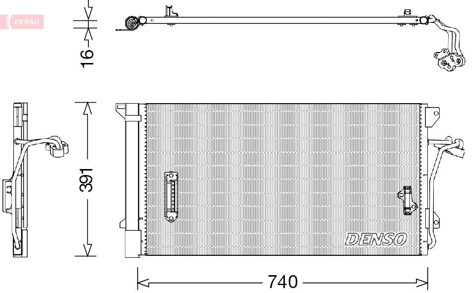 Denso Airco condensor DCN02027