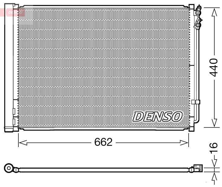 Denso Airco condensor DCN05032