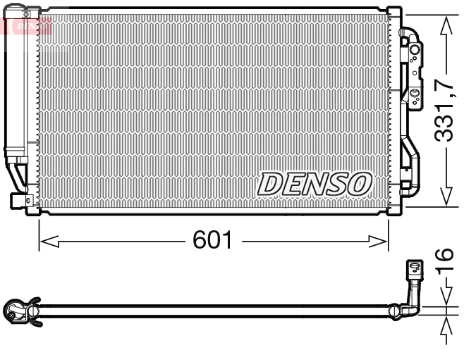 Denso Airco condensor DCN05035