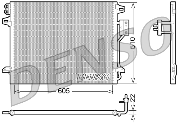 Denso Airco condensor DCN06006