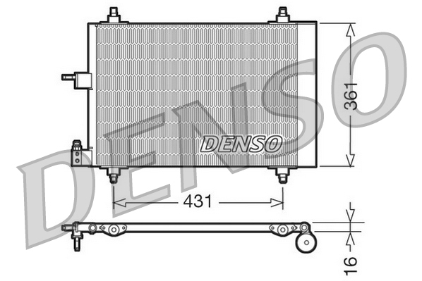 Denso Airco condensor DCN07009