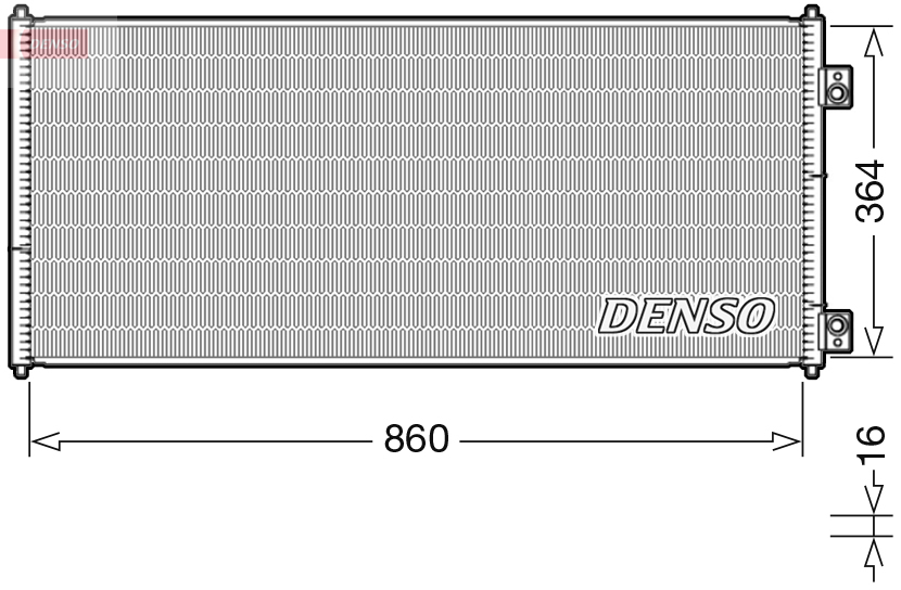 Denso Airco condensor DCN10032