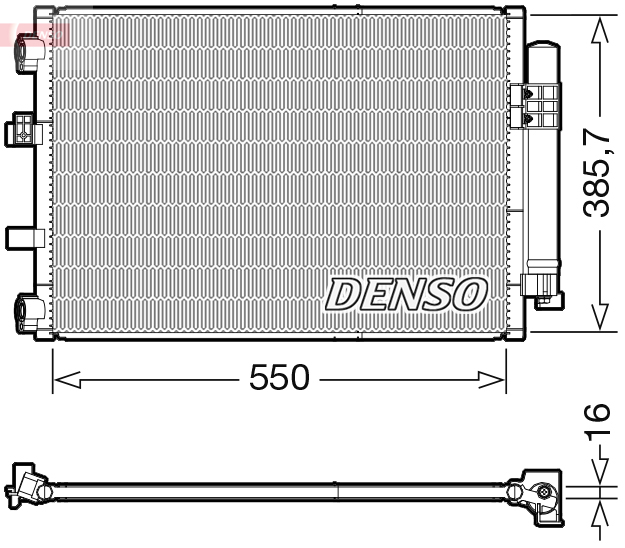 Denso Airco condensor DCN10043