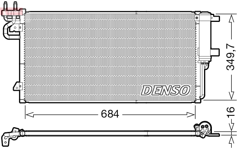 Denso Airco condensor DCN10045