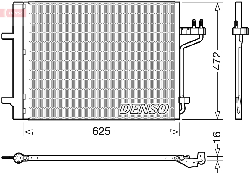 Denso Airco condensor DCN10047