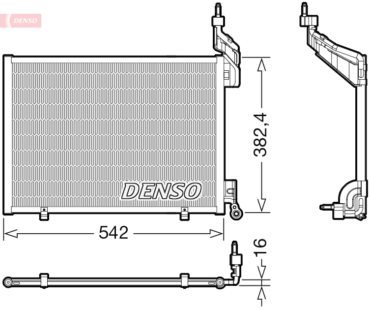 Denso Airco condensor DCN10048